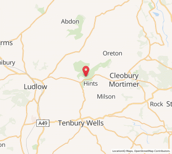 Map of Clee Hill, EnglandEngland