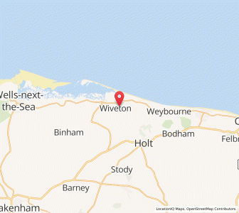 Map of Cley next the Sea, EnglandEngland