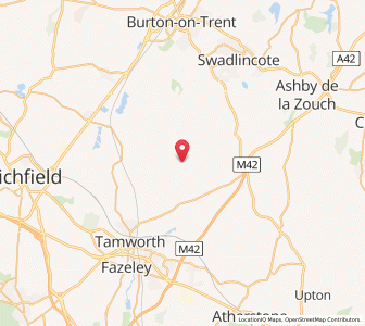 Map of Clifton Campville, EnglandEngland