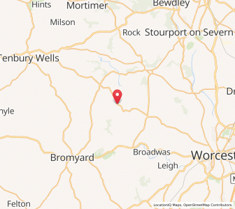 Map of Clifton upon Teme, EnglandEngland