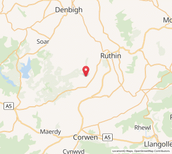 Map of Clocaenog, WalesWales
