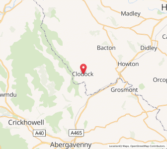 Map of Clodock, EnglandEngland