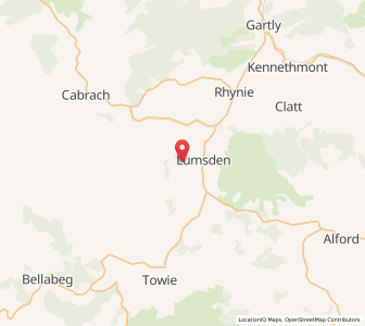 Map of Clova, ScotlandScotland
