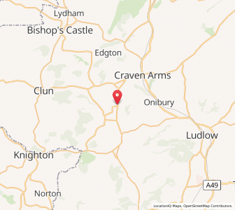 Map of Clungunford, EnglandEngland