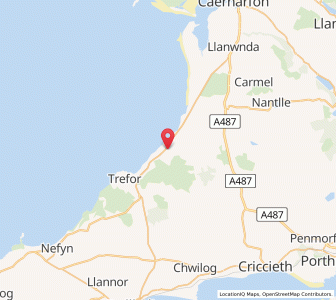 Map of Clynnog-fawr, WalesWales