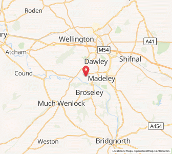 Map of Coalbrookdale, EnglandEngland