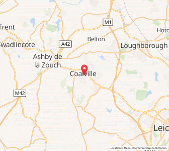 Map of Coalville, EnglandEngland