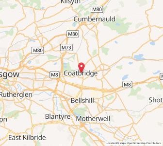 Map of Coatbridge, ScotlandScotland