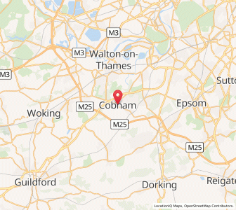 Map of Cobham, EnglandEngland