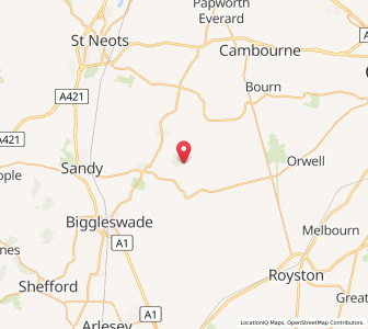 Map of Cockayne Hatley, EnglandEngland