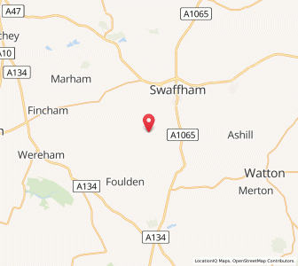 Map of Cockley Cley, EnglandEngland