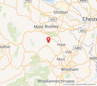 Map of Coed-Talon, WalesWales