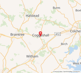 Map of Coggeshall, EnglandEngland
