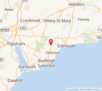 Map of Colaton Raleigh, EnglandEngland