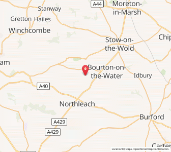 Map of Cold Aston, EnglandEngland