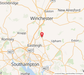 Map of Colden Common, EnglandEngland