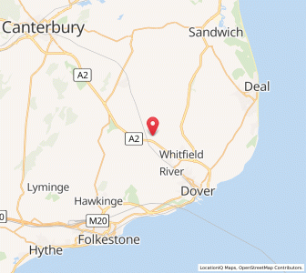 Map of Coldred, EnglandEngland