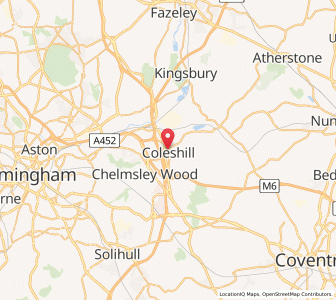 Map of Coleshill, EnglandEngland