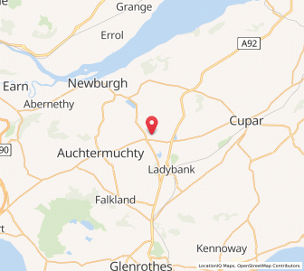 Map of Collessie, ScotlandScotland