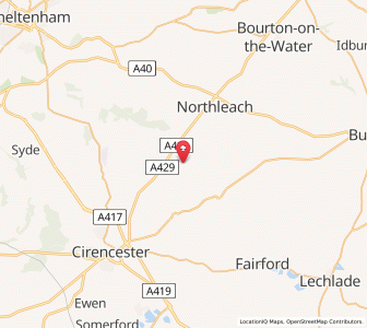 Map of Coln Rogers, EnglandEngland