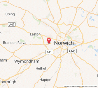 Map of Colney, EnglandEngland