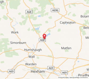 Map of Colwell, EnglandEngland