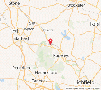 Map of Colwich, EnglandEngland