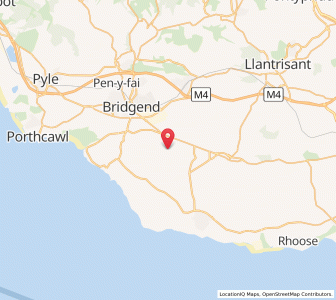 Map of Colwinston, WalesWales
