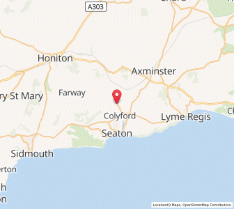 Map of Colyton, EnglandEngland