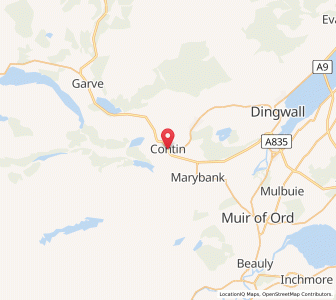 Map of Contin, ScotlandScotland