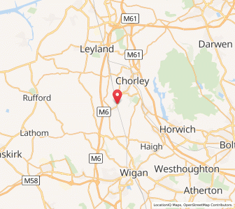 Map of Coppull, EnglandEngland