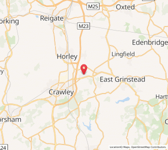 Map of Copthorne, EnglandEngland