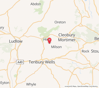 Map of Coreley, EnglandEngland