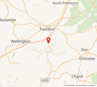 Map of Corfe, EnglandEngland