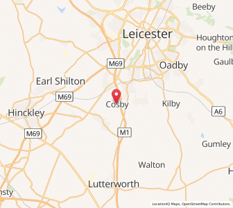 Map of Cosby, EnglandEngland
