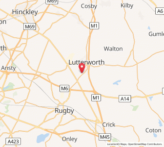 Map of Cotesbach, EnglandEngland