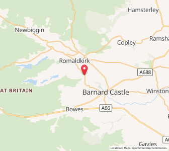 Map of Cotherstone, EnglandEngland