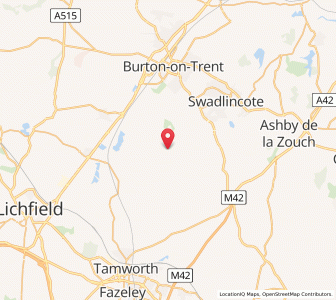 Map of Coton in the Elms, EnglandEngland