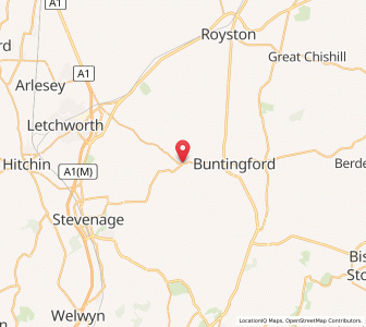 Map of Cottered, EnglandEngland