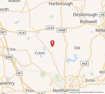 Map of Cottesbrooke, EnglandEngland