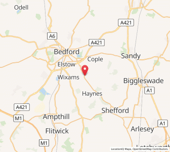 Map of Cotton End, EnglandEngland