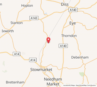 Map of Cotton, EnglandEngland