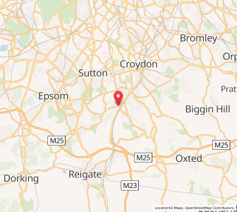 Map of Coulsdon, EnglandEngland