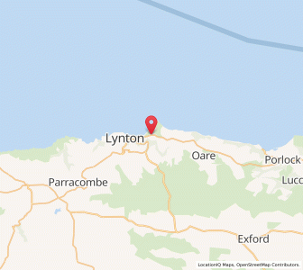 Map of Countisbury, EnglandEngland