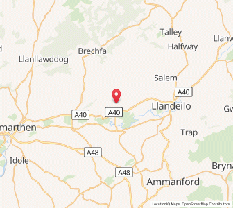 Map of Court Henry, WalesWales