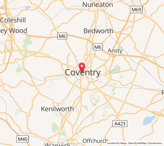 Map of Coventry, EnglandEngland