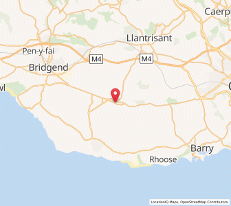 Map of Cowbridge, WalesWales