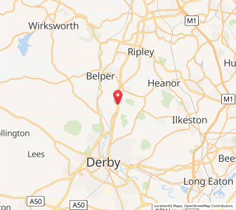 Map of Coxbench, EnglandEngland
