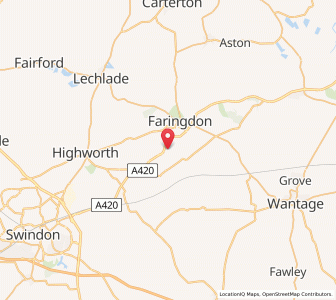 Map of Coxwell, EnglandEngland