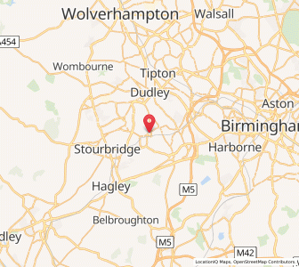 Map of Cradley Heath, EnglandEngland